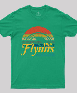 Vintage Sunset Visit Flynn’s Arcade T-Shirt