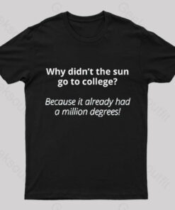 Why Did Not The Sun Go To College Nerd T-Shirt