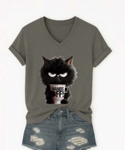 Black Cat Hands Off Shirt