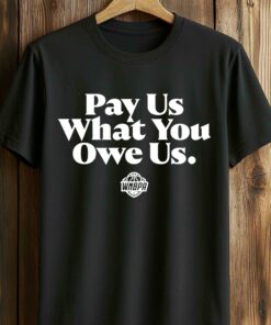 Caitlin Clark Wears Pay Us What You Owe Us Shirt