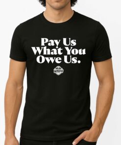Caitlin Clark Wears Pay Us What You Owe Us Shirt