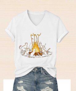 FDT Cat Print Casual T Shirt 3