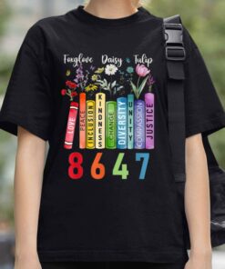 Floral Foxglove Daisy Tulip 8647 Book Lover Shirt