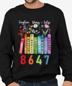 Floral Foxglove Daisy Tulip 8647 Book Lover Shirt 4