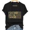 Foxtrot Delta Tango Fashion Flag Print V-Neck