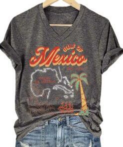 Golfo De Mexico Retro Gulf Of Mexico Est1550 Print T Shirt 3
