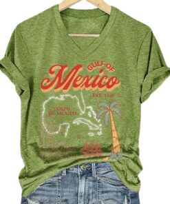 Golfo De Mexico Retro Gulf Of Mexico Est1550 Print T Shirt 5