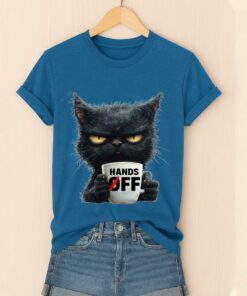 Hands Off Black Cat V-Neck T-Shirt 3 Hands Off Black Cat V Neck T Shirt 4
