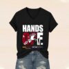 Hands Off V-Neck T-Shirt
