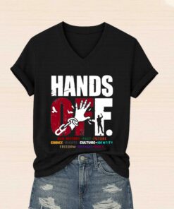 Hands Off V-Neck T-Shirt