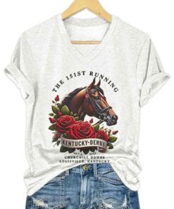 Kentucky Derby The 151st Running V Neck T Shirt 5