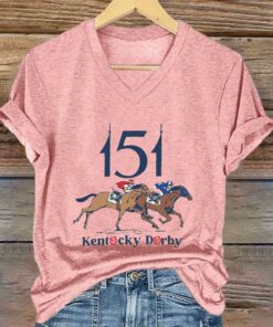 Kentucky Derby The 151st V Neck T Shirt 3