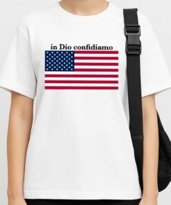 Mayor Adams In Dio Confidiamo America Shirt