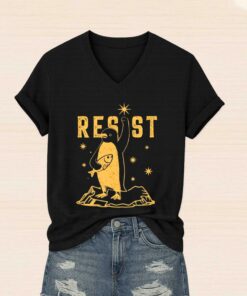 Resist Penguin America V-Neck T-Shirt