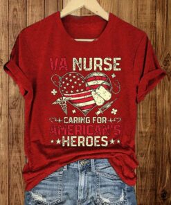 VA Nurses Caring For American Heroes Shirt 3