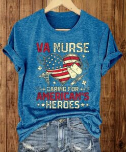 VA Nurses Caring For American Heroes Shirt 4