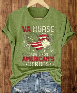 VA Nurses Caring For American Heroes Shirt 5