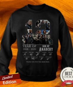 12 Year Of 2008 2020 Son Of Anarchy Signatures Shirt 5