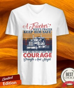 A Trucker WifeS Player Keep Him Safe Day And Night Give Him Courage Vintage Shirt 5