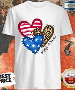 American Hearts 1st Grade Teacher Shirt