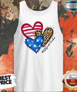 American Hearts 1st Grade Teacher Shirt 3