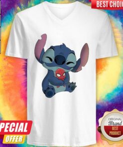 Baby Stitch Hug Spider Man Shirt 3