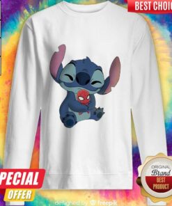Baby Stitch Hug Spider Man Shirt 5