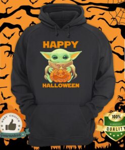 Baby Yoda Hug Pumpkin Happy Halloween shirt