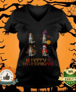 Beagle Happy Hallothanksmas Shirt 4