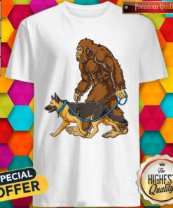 Bigfoot Dog Walk German Shepherd Shirt