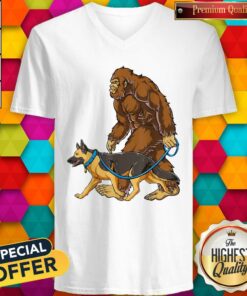 Bigfoot Dog Walk German Shepherd Shirt 3