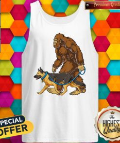 Bigfoot Dog Walk German Shepherd Shirt 4