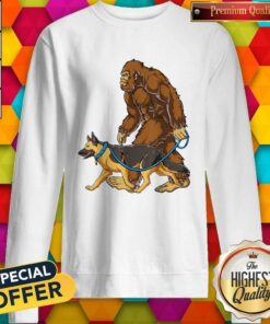 Bigfoot Dog Walk German Shepherd Shirt 5