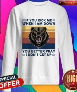 Black Bear If You Kick Me When I Am Down You Better Pray I Don't Get Up Vintage Shirt 4