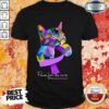 Cat Fibromyalgia Awareness Paws For The Cure Shirt