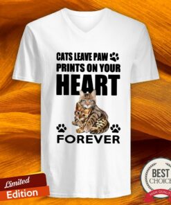 Cats Leave Paw Prints On Your Heart Forever Shirt
