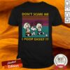 Charlie Brown Snoopy Pig-pen Omg Boo Ghost Dont Scare Me I Poop Easily Vintage Shirt
