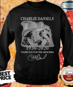 Charlie Daniels 1936 2020 Thank You For The Memories Signature Shirt 5