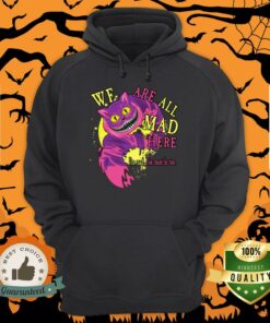 Cheshire Cat We Are All Mad Here Navy Halloween Shirt