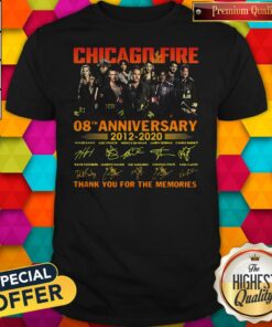 Chicago Fire 08th Anniversary 2012 2020 Thank You For The Memories Signatures Shirt