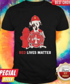 Dalmatian Dog Fire Dept Red Lives Matter Shirt