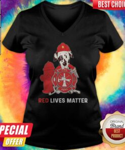 Dalmatian Dog Fire Dept Red Lives Matter Shirt 4