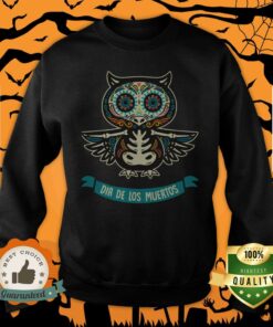 Day Of The Dead Dia De Los Muertos Sugar Skull Owl Shirt 3