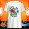 Day Of The Dead Skull Blue Ice Flowers Sugar Skull Shirt