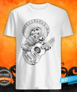 Dead Romantic Mexican Mariachi Skull Day Dead Shirt