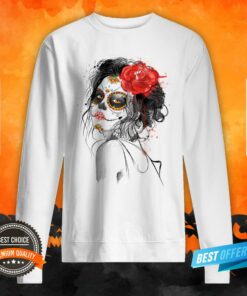Dia De Los Muertos Makeup Sugar Skull Shirt 4