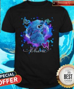 Disney Stitch And Butterflies Ohana Color Shirt