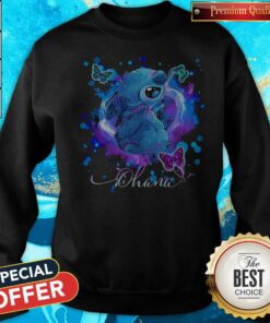 Disney Stitch And Butterflies Ohana Color Shirt 3