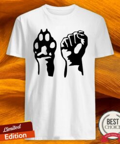 Dog Paw Human Fist Animal Rights Vegan Vegetarian Shirt