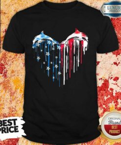Dolphin Love american flag Shirt